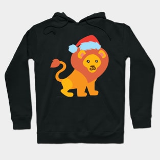 Lion with santa hat 01 Hoodie